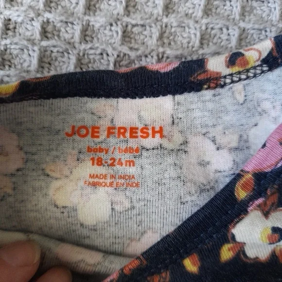 Joe Fresh Blue and Pink Butterfly Bodysuit - Picture 2 of 3